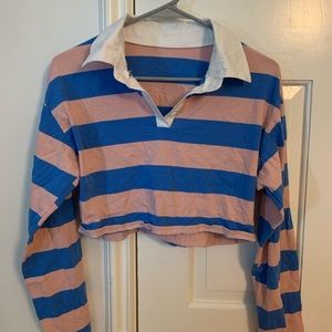 Collared Rugby Crop Top